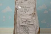 Welcome to the World, Little Prince 10-Piece Baby Gift Set (Silver  Lettering, 100% Cotton)