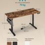 Electric Height Adjustable Standing Desk 140 cm Sit Stand Office Desk Home Office Computer Workstation Image 4