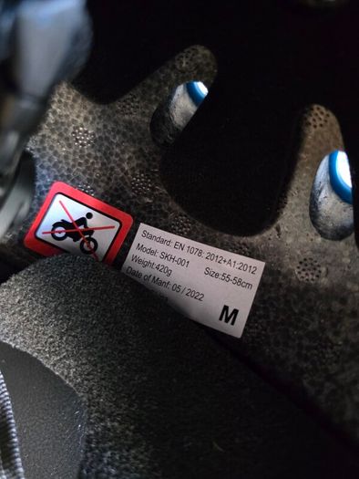 Micro metalic blue Bike/Scooter Helmet