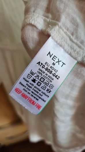 BNWT - Next cotton white dressing gown UK 12