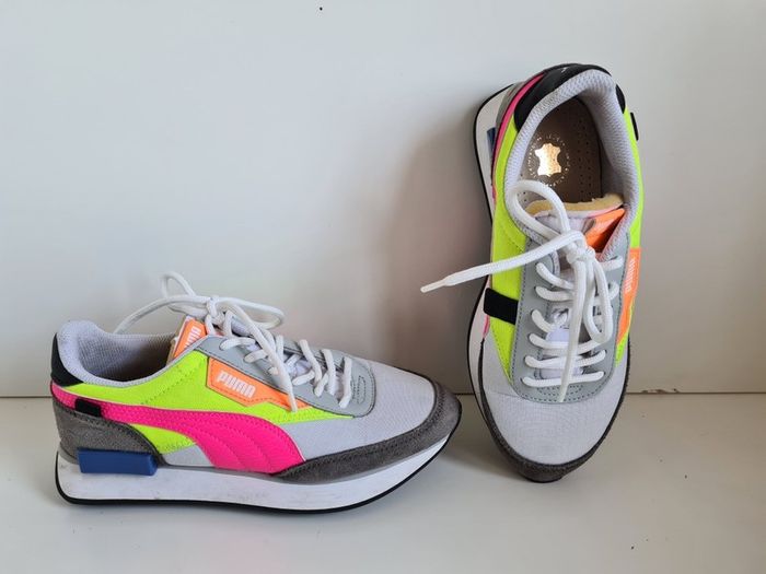 Puma sport shoes trainers runners colourfull uk4 EU 37