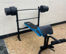 weights pull-up bar boxing bag + bracket
