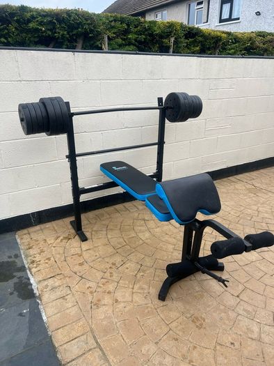 weights pull-up bar boxing bag + bracket
