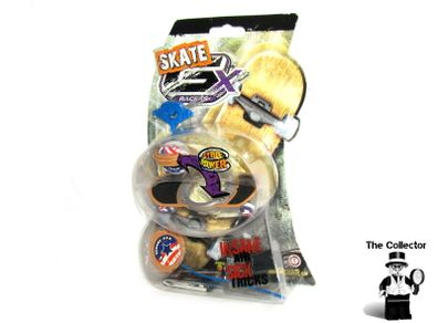 GX skate racers gyro trick wheel power skateboard gyro power blue rip cord gift fingerboard tech deck mini skateboard made by Jakks Pacific 2009 brand new sealed