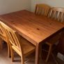 Solid Pine Dining Table and 4 Chairs Image 3