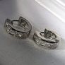 Pristine Vintage Reversible Silver Huggies Image 9