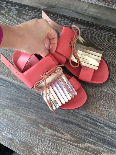 Red sandals