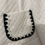 White blazer with black and pearl trim, size M Image 4
