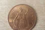 Great Britain UK 1967 One Penny Elizabeth II Coin - free standard postage