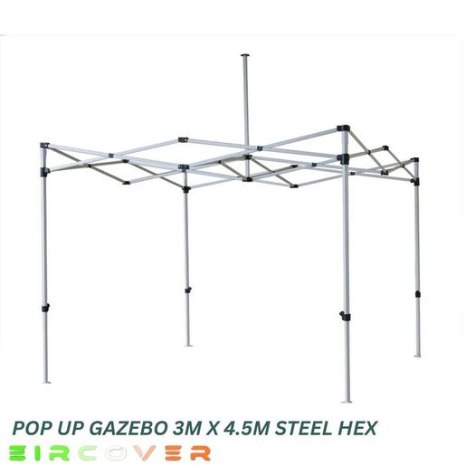 Heavy Duty Pop Up Gazebo Steel 40mm Hex 3m x 4.5m