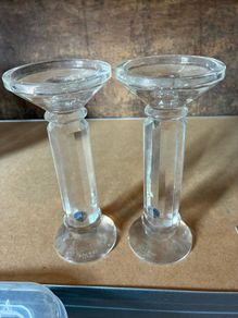 Pair of Galway crystal candlesticks