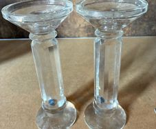 Pair of Galway crystal candlesticks