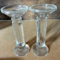 Pair of Galway crystal candlesticks