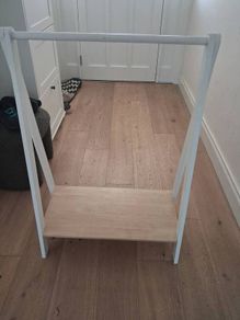 Wooden kids clothes rail