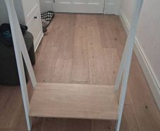 Wooden kids clothes rail