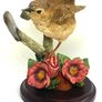 Vintage Wren With Pansies Figurine By Country Artist Andrew MacCallum Image 4