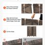 Wood Room Divider 4 Panels Wood Folding Privacy Screen Y Pattern, For Room Separation & Home Decor,1702 mm Tall, Solid Frame, 360 Two-Way Hinges, Rustic Wooden Partition with Hardware Image 5