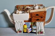 Rare Collectible Royal Albert 'Old Country Roses' Large Kitchen Sink Teapot by Cardew Design