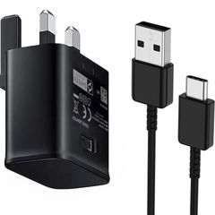 15W USB Fast Adapter Charger Plug for Samsung, BabbleCom USB Mains Wall Charger with Type C Cable 2M for Samsung Galaxy S22/S20/Note10/Note10+/Note9/Note8/S10/S9/S9 Plus/S8/S8 Plus/S7/A71/A53/A52/A13