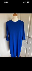 Cos royal blue viscose mix dress size 12
