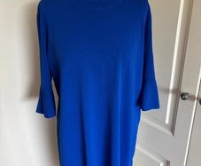 Cos royal blue viscose mix dress size 12