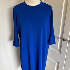 Cos royal blue viscose mix dress size 12
