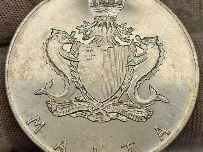 Malta 1972 Silver 2 Pounds Liri Beautiful Uncirculated