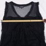 Miss June Black Floral Lace & Sheer Polka Dot Mesh Tiered Sleeveless Midi Dress 12UK/40EU Image 10