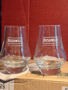 BUSHMILLS whiskey glasses