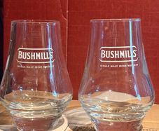 BUSHMILLS whiskey glasses