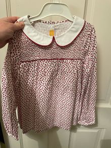 Little Bird floral blouse with Peter Pan collar age 6-7