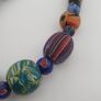Antique Venetian Style Mix Gabri & Floral Glass Beads Necklace Image 5