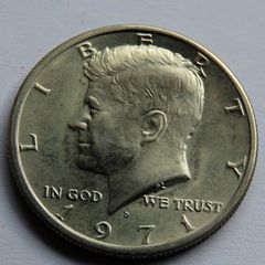 JFK Kennedy Half dollar 1971  D