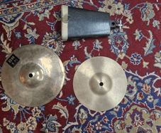 splash cymbals + cow bell