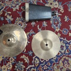 splash cymbals + cow bell