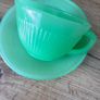 Vintage Fire King Hocking depression jade glass set Image 3