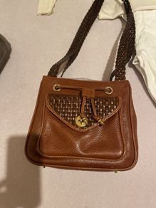 Cisco tan leather handbag