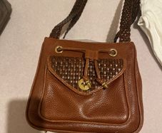 Cisco tan leather handbag