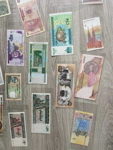 52PCS Notes From 28 Countries Real Banknotes New UNC