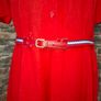 Vintage St Michael ruby red shirt dress Image 2
