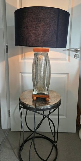 Mercury glass table lamp