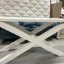 White Wooden Console Table 50x75x140cm Image 3