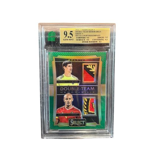 9.5 Gem Mnt 2016-17 Panini Select Double Team Memorabilia Green /5 #dt-ck Courtois/kompany