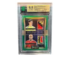 9.5 Gem Mnt 2016-17 Panini Select Double Team Memorabilia Green /5 #dt-ck Courtois/kompany