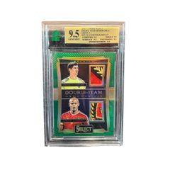 9.5 Gem Mnt 2016-17 Panini Select Double Team Memorabilia Green /5 #dt-ck Courtois/kompany