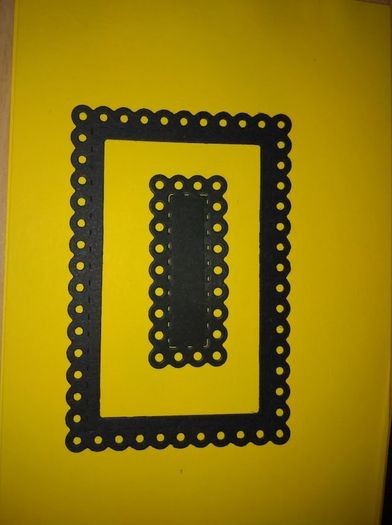 Nest of rectangle die cutting frames