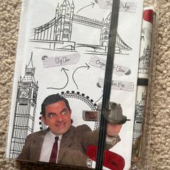 2 New Mr Beans Note Books & Pens