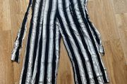 Ladies Light Striped Trousers Size Small