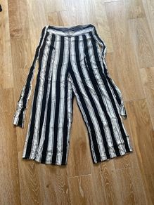 Ladies Light Striped Trousers Size Small