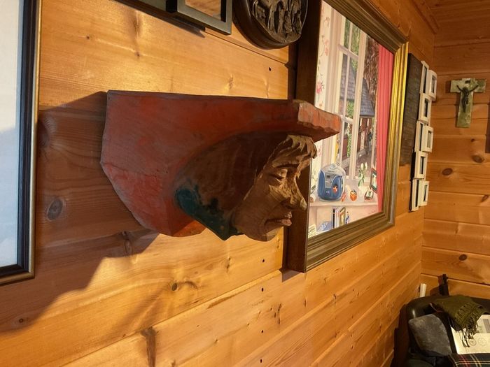 Carved sailors head vintage